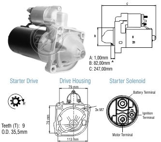 8038101 Arranque Citroen Jumper/ Fiat Ducato/ Peugeot Boxer 12v 12 Volt