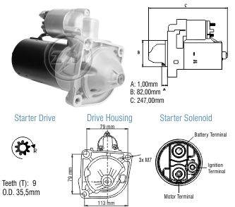 8038101 Arranque Citroen Jumper/ Fiat Ducato/ Peugeot Boxer 12v 12 Volt