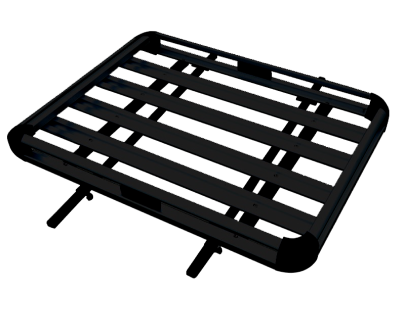 PAR002 PARRILLA PARA TECHO UNIVERSAL DE ALUMINIO NEGRA 127CM X 96CM X 12CM