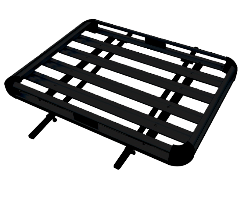 PAR002 PARRILLA PARA TECHO UNIVERSAL DE ALUMINIO NEGRA 127CM X 96CM X 12CM