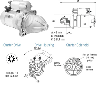 8048001 Arranque Ford Cargo 12 Volt