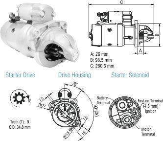 8048002 Arranque Ford F100/ F1000/ F14000 12 Volt