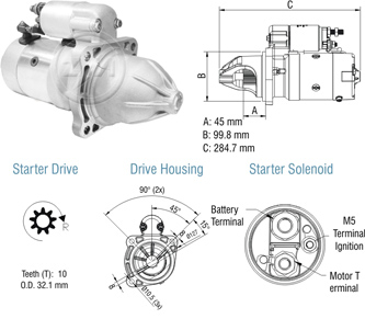 8048003 Arranque Volkswagen 13-190/ 15-190 12 Volt