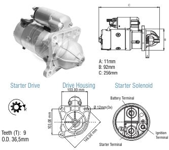 8048013 Arranque Ford Ranger 12 Volt