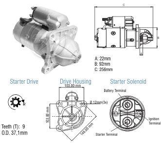 8048014 Arranque Mercedes Benz Sprinter/ Ford F1000/ Chevrolet Blazer 12 Volt