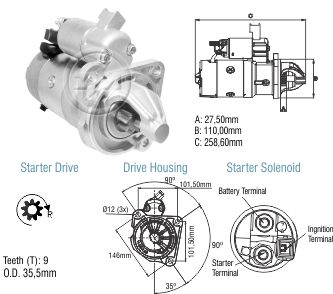 8048015 Arranque Ford F-100 MWM/ Chevrolet Silverado/ D-20