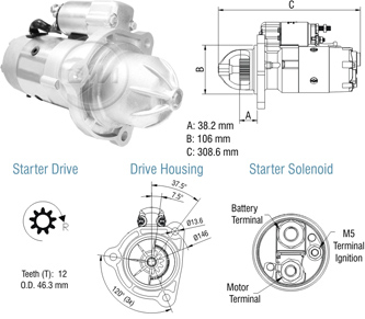 8048101 Arranque Volkswagen 17-220/ 17-310 12 Volt