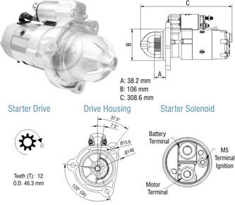 8048101 Arranque Volkswagen 17-220/ 17-310 12 Volt