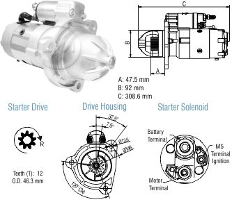 8048102 Arranque Ford Cargo M100R Prestolite 12v 4kv