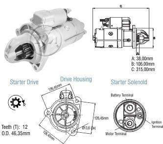 8048504 Arranque Volkswagen Titan 18310/ 26220/ 17310/ 26310 Cummins 8.3 24v 5kw