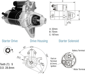 8070501 Arranque Honda Civic 12 Volt
