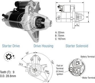 8070501 Arranque Honda Civic 12 Volt