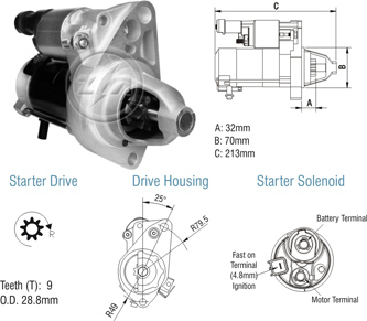 8070503 Arranque Honda Civic 12 Volt