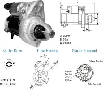 8070503 Arranque Honda Civic 12 Volt
