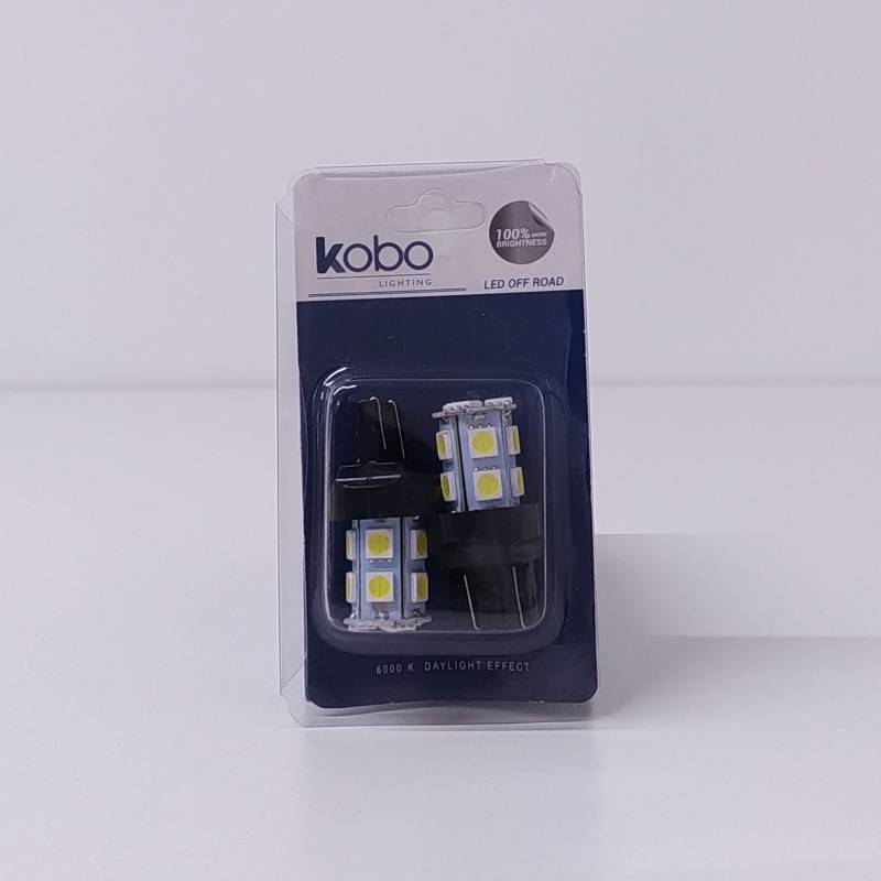 LED12066SMD13 LEDS SEÑALIZACION SMD BLISTER X 2 T20 - 1157 (1034 - 1157 - P21/5W SIN CULOTE) 2 POLOS 13 LED 5050 SMD - BLANCO 12V