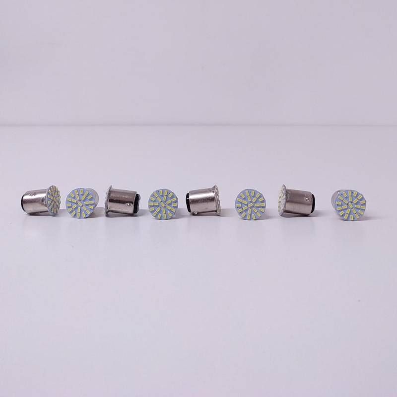 LED12499BLA22 LEDS SEÑALIZACION SMD BLISTER X 2 1034 - 1157 - P21/5W-  2 POLOS 22 LED 1206 SMD - BLANCO 12V BLISTER X 2