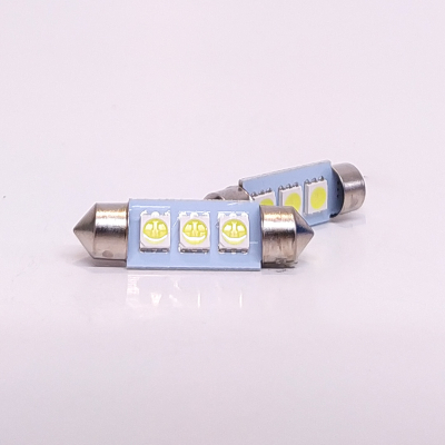LEDTUB3BLA3912 LEDS SEÑALIZACION SMD BLISTER X 2 TUBULAR - FESTOON 3 LED 5050 SMD 39MM - BLANCO 12V BLISTER X 2 UNIDADES 0