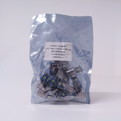LED12499BLA8 LED SEÑALIZACION SMD BLISTER X 2 1034 - 1157 - P21/5W 2 POLOS 8 LED 5050 SMD - BLANCO 12V