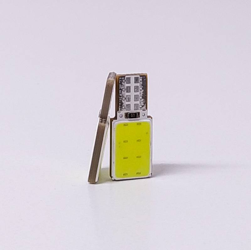 LED12961SUPCO LED SEÑALIZACION SILICA BLISTER X 2 - 2821 - T10 - W5W - COB - BLANCO 12V - 12 CHIP PASTILLA - BLISTER X 2 UNIDADES 0