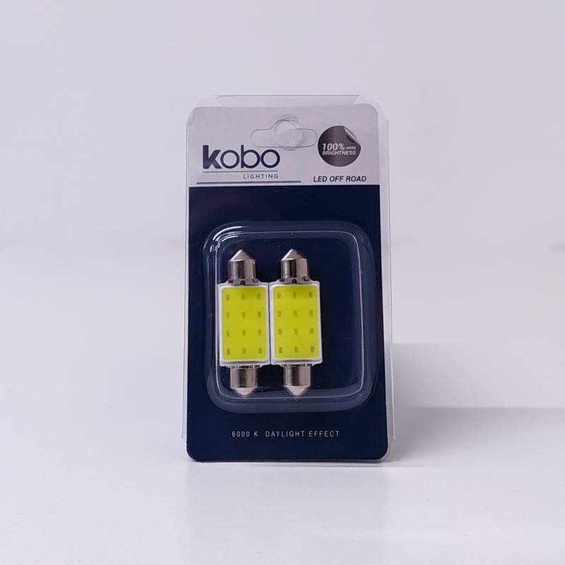 LEDTUB39COB12 LED SEÑALIZACION COB BLISTER X 2 - TUBULAR - FESTOON ULTRA LED COB - 39MM - BLANCO 12V - BLISTER X 2 UNIDADES 0