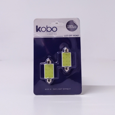 LEDTUB41COB12 LED SEÑALIZACION COB BLISTER X 2 TUBULAR - FESTOON LED COB 41MM BLANCO 12V BLISTER X 2 UNIDADES 0