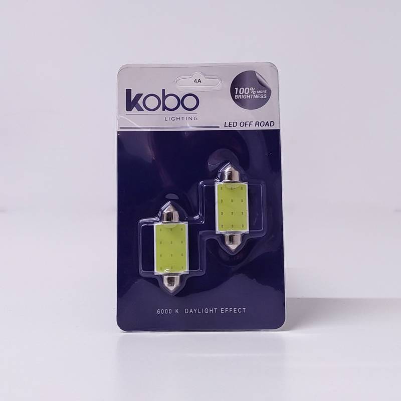 LEDTUB41COB12 LED SEÑALIZACION COB BLISTER X 2 TUBULAR - FESTOON LED COB 41MM BLANCO 12V BLISTER X 2 UNIDADES 0