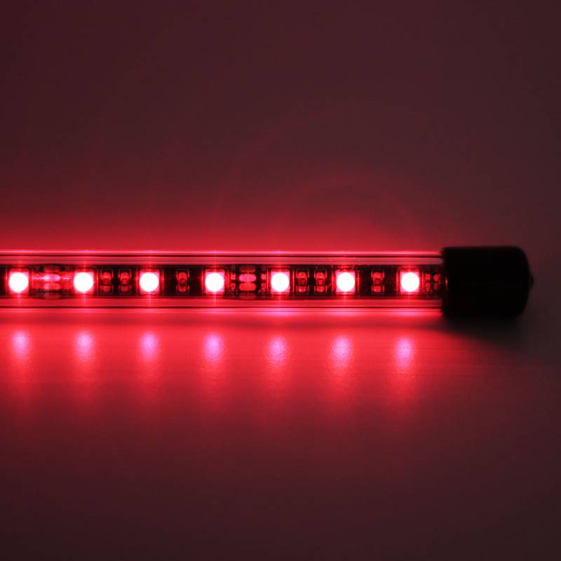 ANT002 ANTENA PARA UTV / PICK UPS 12V 1.2 METROS DE LARGO, 120 LED 5050 SMD COLOR ROJO, BASE METALICA Y BANDERA DE REGALO