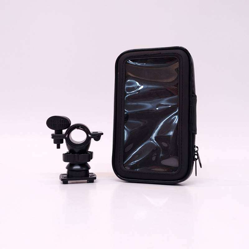 KB-SOP-022 ACCESORIO PARA CELULAR SOPORTE DE CELULAR PARA BICICLETAS Y MOTOS SCOOTER CON CIERRE Y SCREEN PROTECTOR,  ENGANCHE A MANUBRIO Y ROTACION 360 GRADOS 5