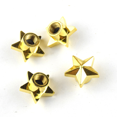 TV060 JUEGO DE TAPITAS DE VALVULA TUNNING SET X 4 PCS ESTRELLA ROSAS