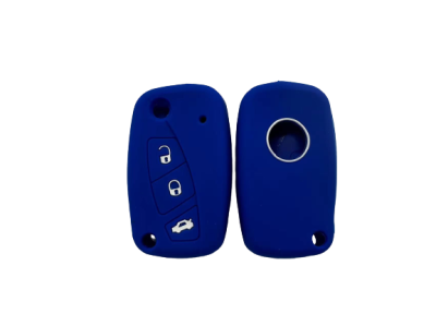 KU-CULLA215 CUBRE LLAVE DE SILICONA FIAT QUBO - DUCATO - 500 - DOBLO - BRAVO - COLOR AZUL