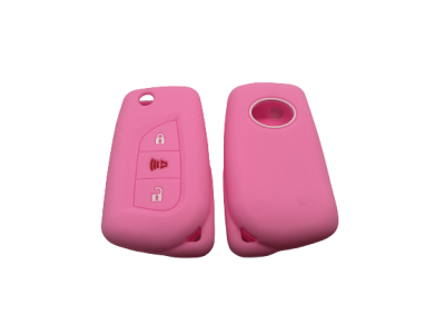 KU-CUL206 CUBRE LLAVE DE SILICONA TOYOTA COROLLA - HILUX - COLOR ROSA