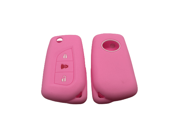 KU-CUL206 CUBRE LLAVE DE SILICONA TOYOTA COROLLA - HILUX - COLOR ROSA
