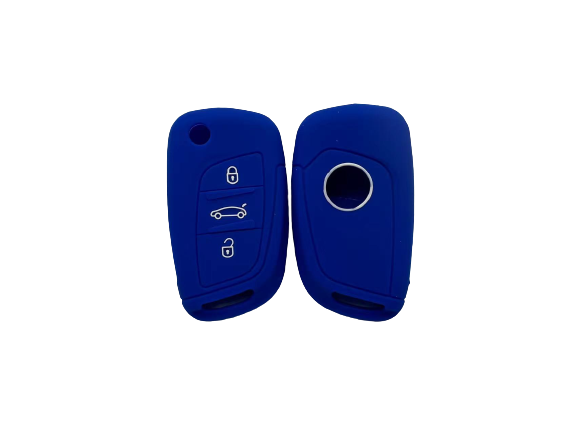 KU-CULLA165 CUBRE LLAVE DE SILICONA CITROEN DS4 NAVAJA 3 BOTONES - COLOR AZUL
