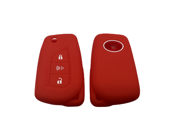 KU-CUL205 CUBRE LLAVE DE SILICONA TOYOTA COROLLA - HILUX - COLOR ROJO