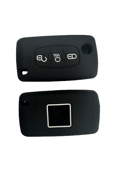 KU-CULLA150 CUBRE LLAVE DE SILICONA CITROEN C4 PICASSO - AIRCROSS - 3 BOTONES COLOR NEGRO