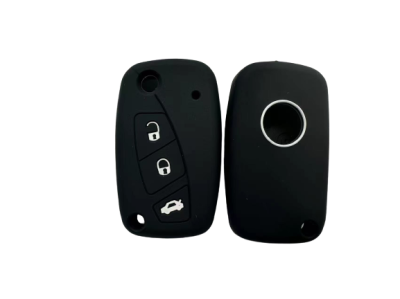 KU-CULLA214 CUBRE LLAVE DE SILICONA FIAT QUBO - DUCATO - 500 - DOBLO - BRAVO - COLOR NEGRO