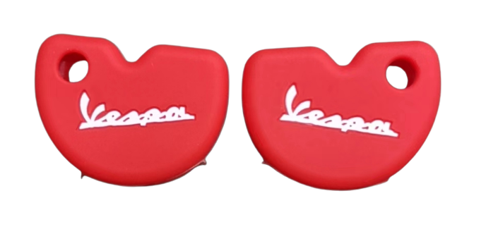 KU-CULLA233 CUBRE LLAVE DE SILICONA VESPA MOTOS - COLOR ROJO