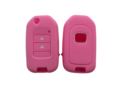 KU-CULLA176 CUBRE LLAVE DE SILICONA HONDA FIT HRV LINEA NUEVA 2 BOTONES - COLOR ROSA
