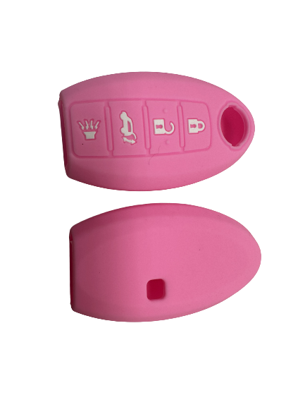 KU-CULLA225 CUBRE LLAVE DE SILICONA NISSAN 4 BOTONES - COLOR ROSA