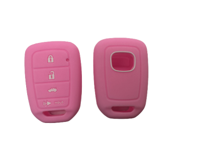 KU-CULLA172 CUBRE LLAVE DE SILICONA HONDA FIT 3 BOTONES - COLOR ROSA