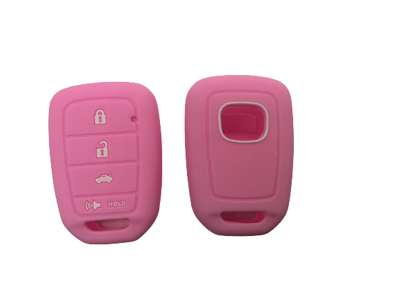 KU-CULLA172 CUBRE LLAVE DE SILICONA HONDA FIT 3 BOTONES - COLOR ROSA