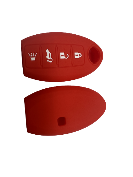KU-CULLA224 CUBRE LLAVE DE SILICONA NISSAN 4 BOTONES - COLOR ROJO