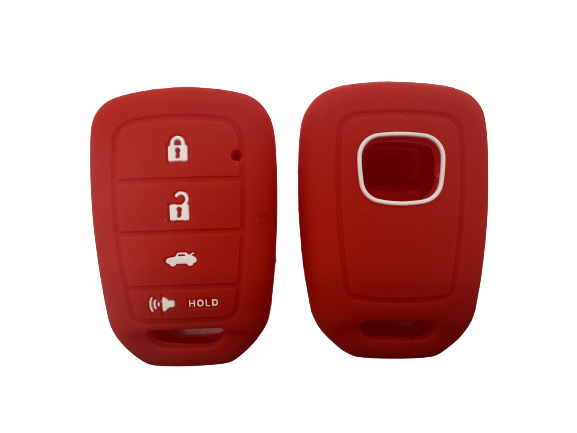 KU-CULLA171 CUBRE LLAVE DE SILICONA HONDA FIT 3 BOTONES - COLOR ROJO