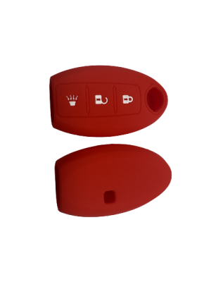 KU-CULLA220 CUBRE LLAVE DE SILICONA NISSAN VERSA - SENTRA - TIIDA - KICKS - COLOR ROJO