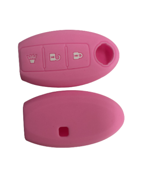 KU-CULLA221 CUBRE LLAVE DE SILICONA NISSAN VERSA - SENTRA - TIIDA - KICKS - COLOR ROSA