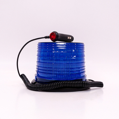 PREWARBLUE BALIZA GIRATORIA LED BALIZA GIRATORIA LED 12V - 24V COLOR AZUL CON CONEXION A TOMA 12V