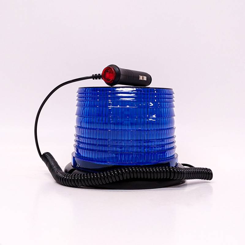 PREWARBLUE BALIZA GIRATORIA LED BALIZA GIRATORIA LED 12V - 24V COLOR AZUL CON CONEXION A TOMA 12V