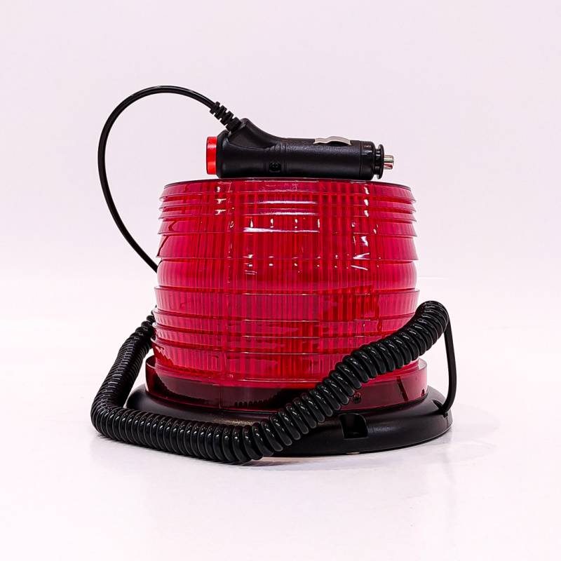 PREWARRED BALIZA GIRATORIA LED BALIZA GIRATORIA LED 12V - 24V COLOR ROJA CON CONEXION A TOMA 12V