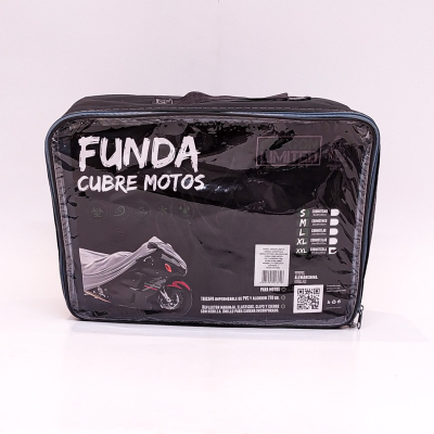 CUBMOTXXLA FUNDA CUBRE MOTOS TRICAPA IMPERMABLE EXTRA EXTRA LARGE 277X104X137CM . LOGO DAKAR. PVC Y ALGODON 270 GRAMOS. REFLECTOR NARANJA, ELASTICO, CLIPS Y CIE