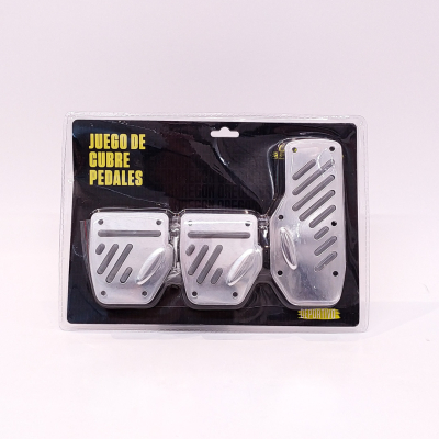 PE002 JUEG DE CUBRE PEDALES DEPORTIVO JUEG DE CUBRE PEDALES DEPORTIVO PLATEADO UNIVERSAL